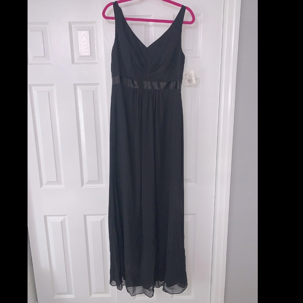 David’s Bridal Black Chiffon Bridesmaids Dress